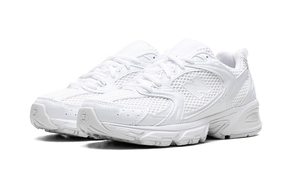 New Balance 530 Triple White New Balance 530 White Silver Navy Keesef