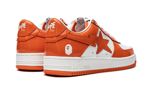 Bape Sta Patent Leather Orange White