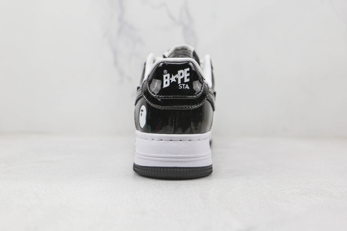 Bape Sta Patent Black White