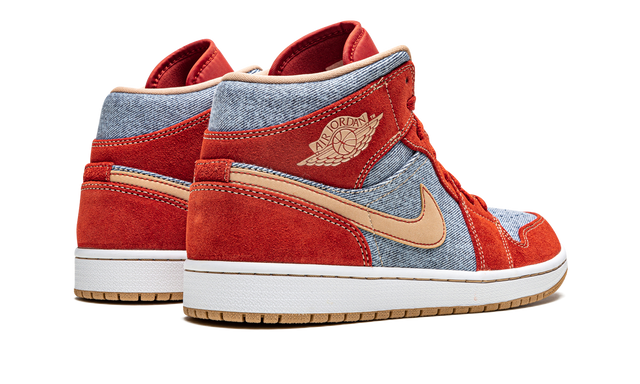 Jordan 1 Mid Denim Red