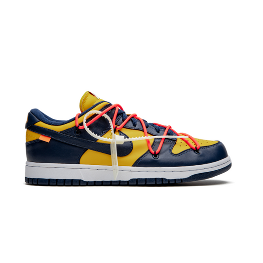 Nike Dunk Low Off White University Gold Mindnight Navy