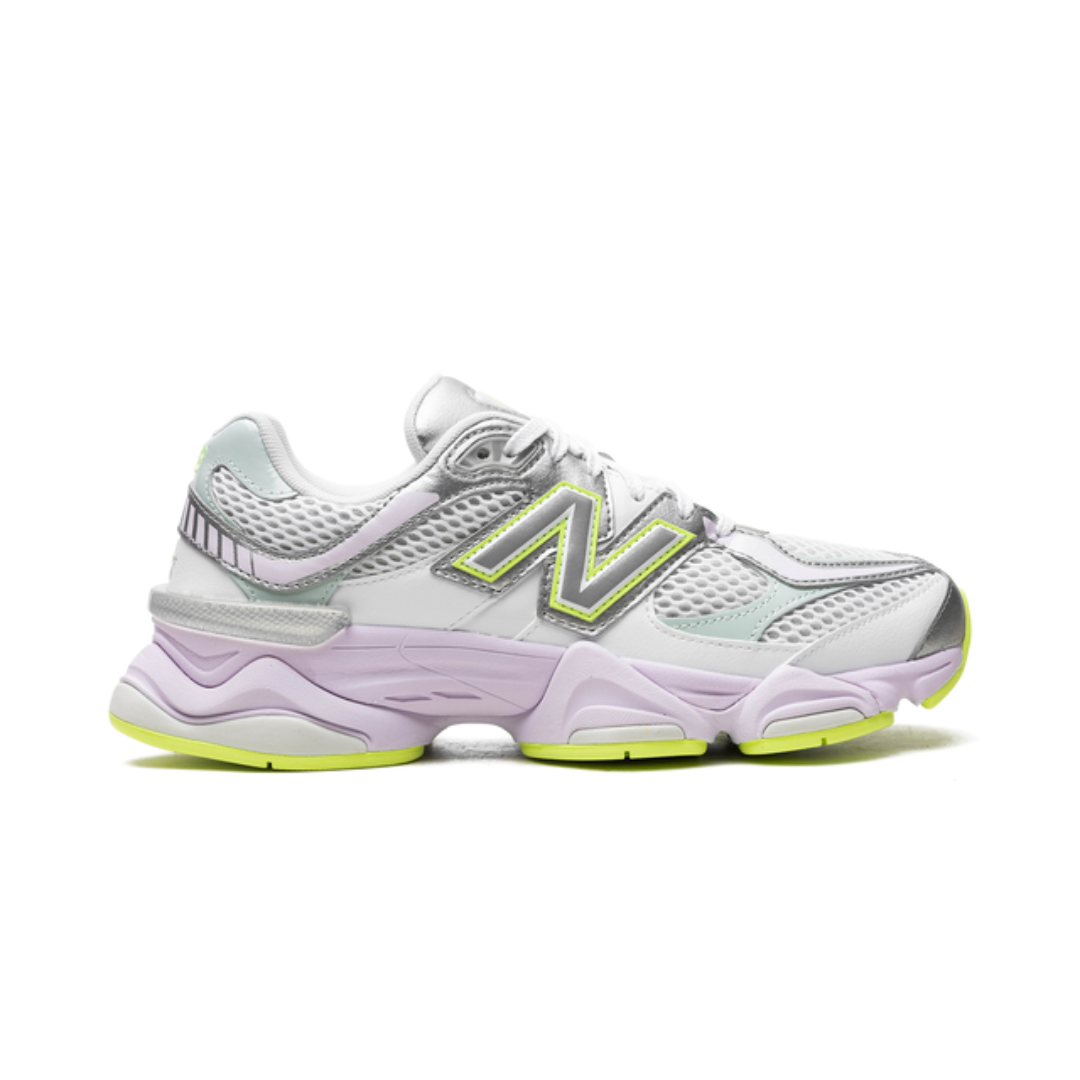 New Balance 9060 White Silver Metalic Taro