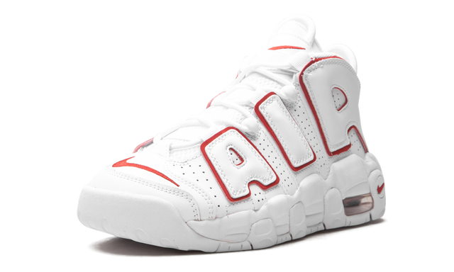 Nike Air More Uptempo White Varsity Red Outline