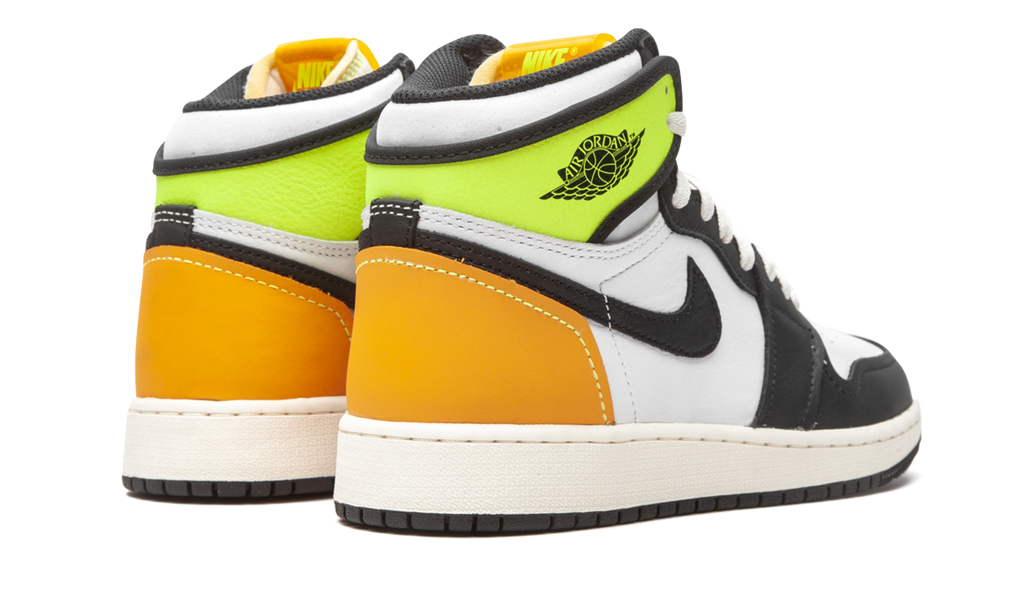 Jordan 1 Retro High White Black Volt University Gold