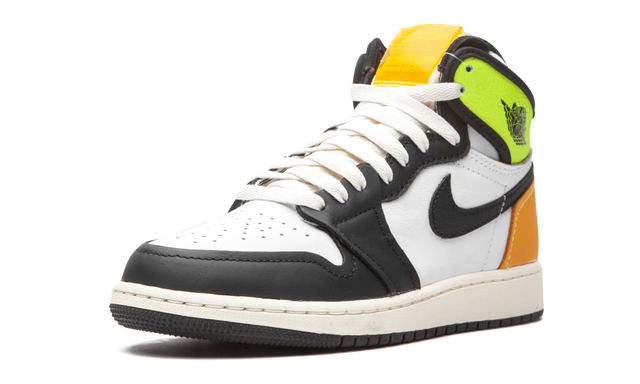 Jordan 1 Retro High White Black Volt University Gold