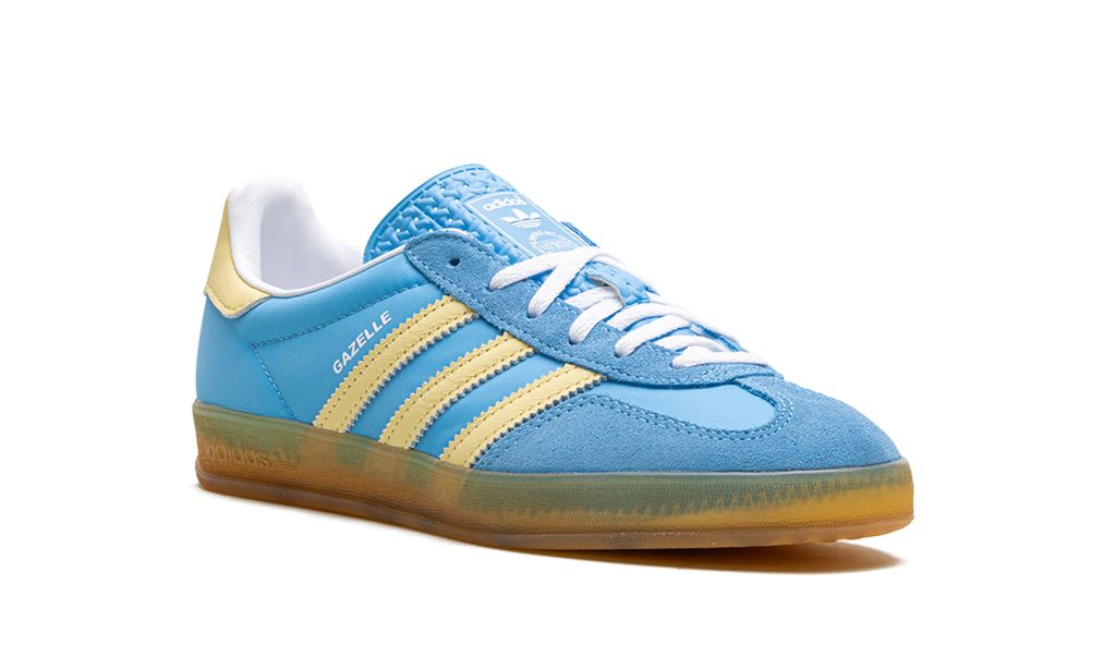 Adidas Gazelle IndoorSemi Blue Burst Almost Yellow Adidas Gazelle Indoor Core Black Keesef 