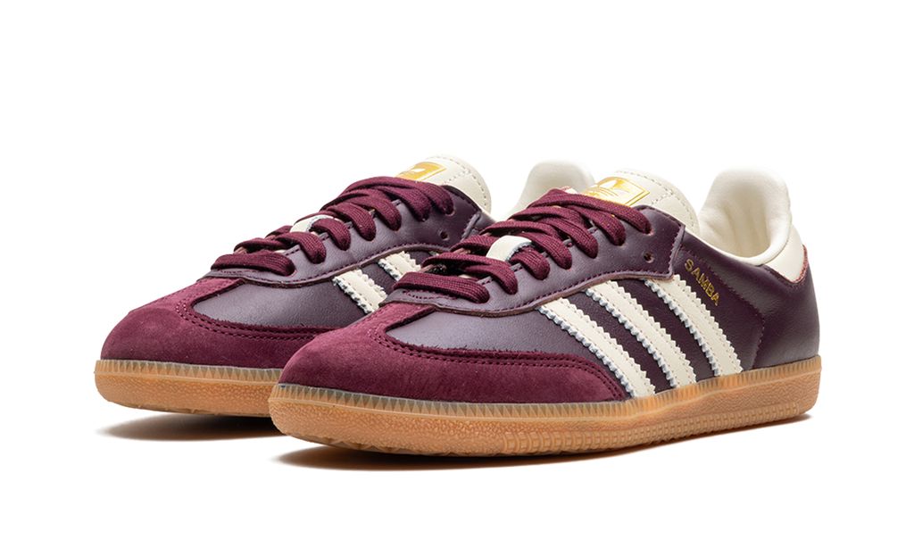 Adidas Samba OG Maroon Gold Metallic Adidas Samba Vegan Keesef 