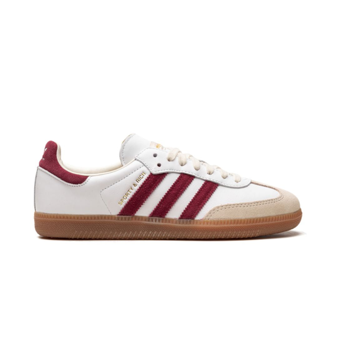 Adidas Samba Sporty & Rich White Core Burgundy Keesef 