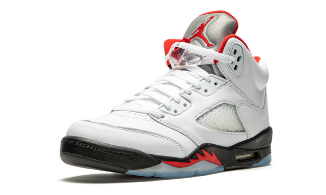 Jordan 5 Retro Fire Red Silver Tongue