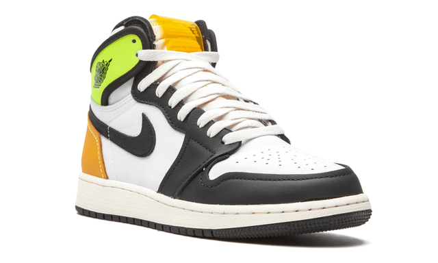 Jordan 1 Retro High White Black Volt University Gold