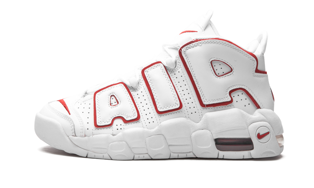 Nike Air More Uptempo White Varsity Red Outline