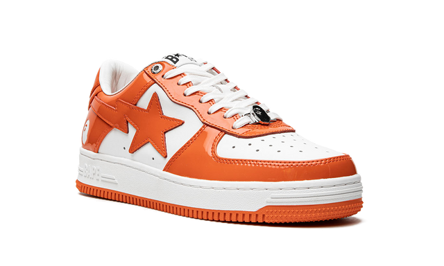 Bape Sta Patent Leather Orange White