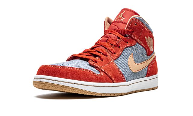 Jordan 1 Mid Denim Red Jordan 1 Mid Denim Red Keesef 
