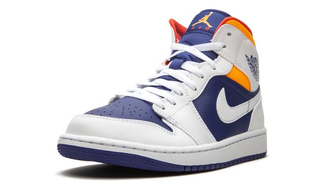 Jordan 1 Mid White Laser Orange Deep Royal Blue Jordan 1 Mid White Laser Orange Deep Royal Blue Keesef 