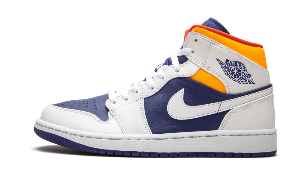 Jordan 1 Mid White Laser Orange Deep Royal Blue Jordan 1 Mid White Laser Orange Deep Royal Blue Keesef 