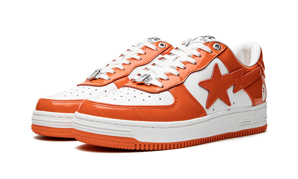 Bape Sta Patent Leather Orange White