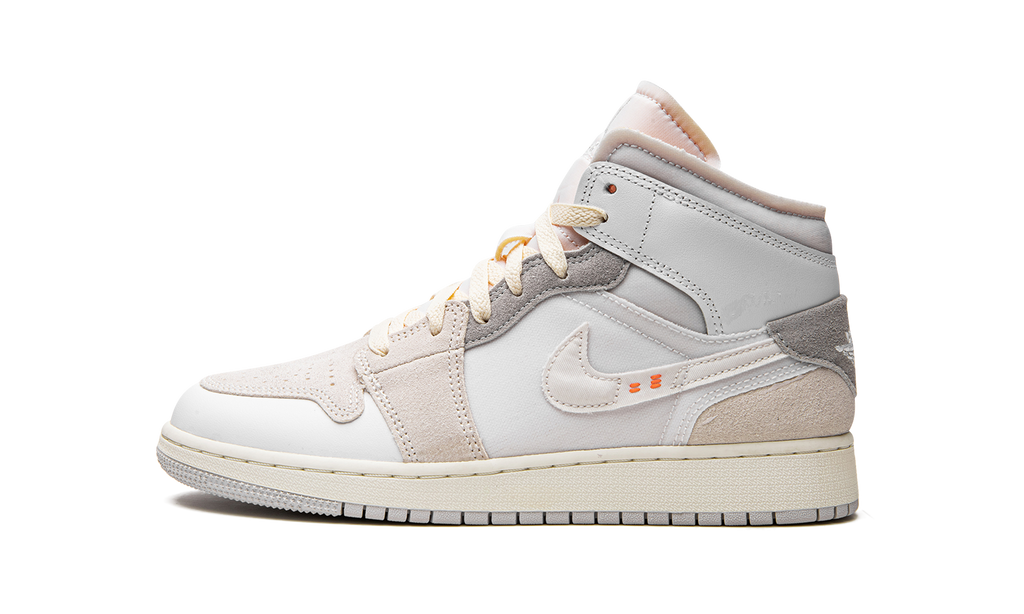 Jordan 1 Mid Craft Inside Out White Grey