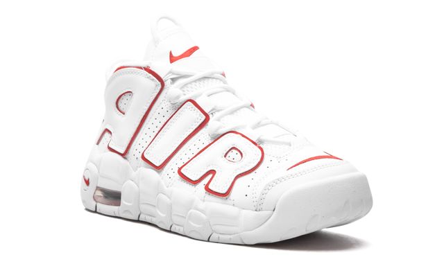 Nike Air More Uptempo White Varsity Red Outline Keesef 
