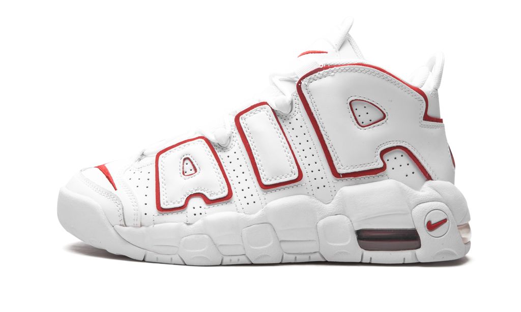 Nike Air More Uptempo White Varsity Red Outline Keesef 