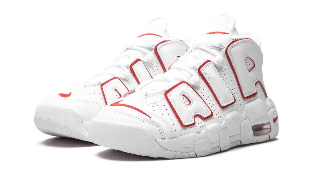 Nike Air More Uptempo White Varsity Red Outline Keesef 