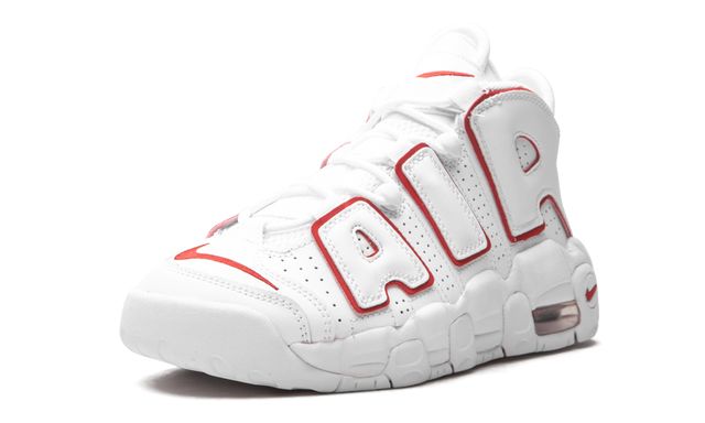 Nike Air More Uptempo White Varsity Red Outline Keesef 